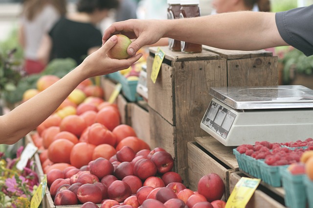 nakupování ovoce a zeleniny